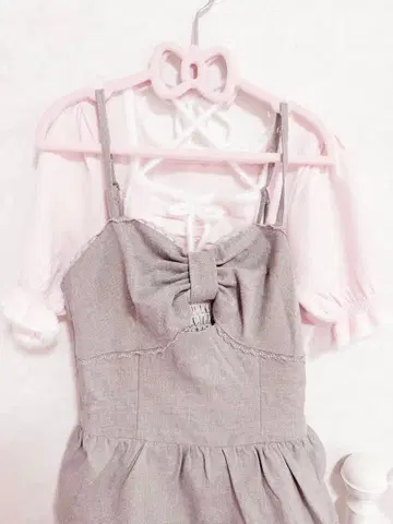 허니시나몬 묶음 판매 니트탑 프릴 점프 스커트