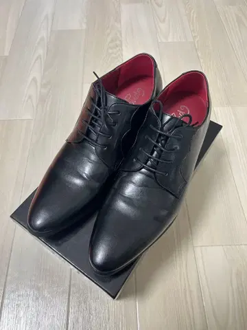 블랙 키높이 신발 결혼식 가죽 신발 27cm