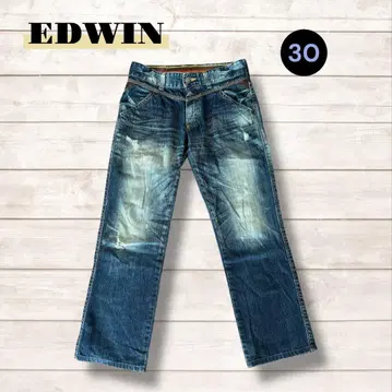 에드윈 EDWIN 스트레이트 데님 블루 립 BTM503 [ 30 ]