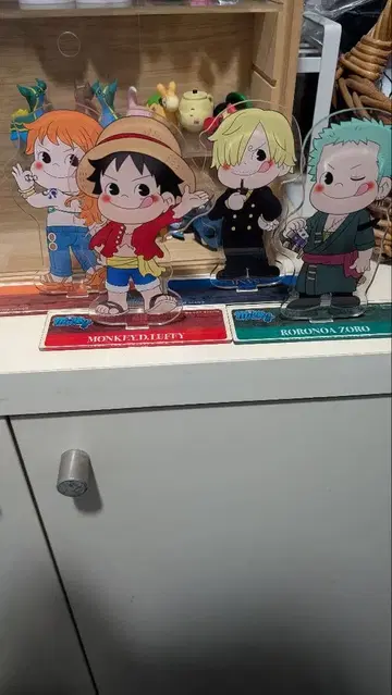 원피스 굿즈 후지야 몽키 D 루피 아크릴 스탠드 4종 세트