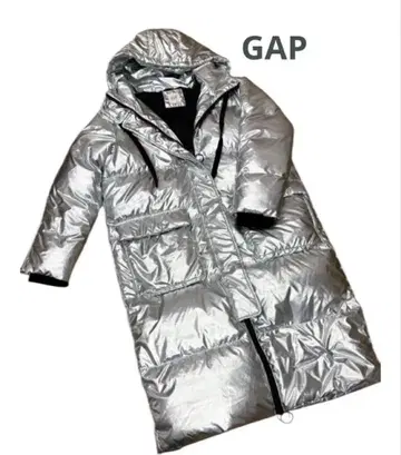 GAP 완판 실버 다운 코트 롱 xs