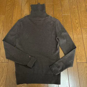 TOMMY HILFIGER 터틀넥 니트 S 다크 브라운