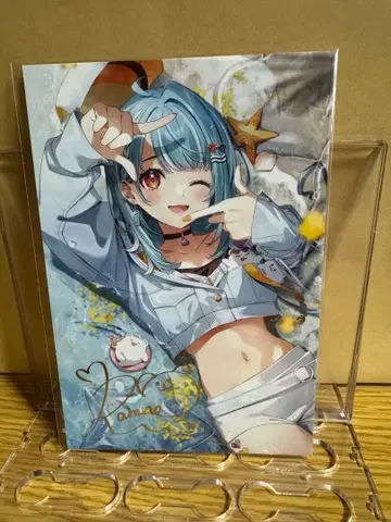 시라나미 라무네 생일 기념 2023 금박 엽서