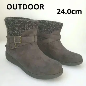 미사용에 가까운 [OUTDOOR] 스웨이드 느낌 부츠 숏부츠 24.0cm