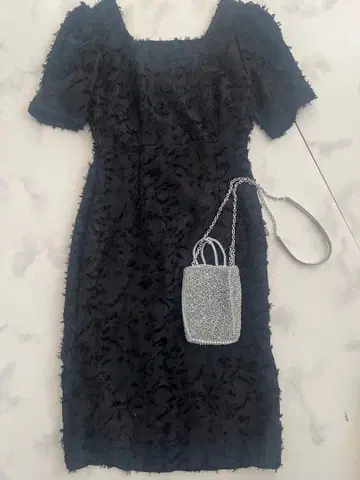 새상품급 페더 파티 드레스