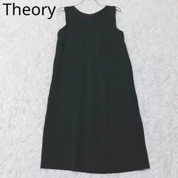 띠어리 원피스 슬리브리스 블랙 일본제 심플 무지 뒷단추