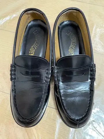 블랙 가죽 로퍼 22cm