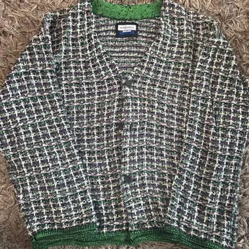 MAISON SPECIAL 그린 계열 체크 가디건