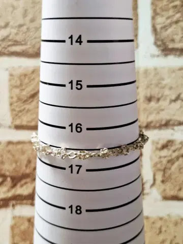 여성용 이탈리아제 실버 925 팔찌 별 모양 5.5g 16.5cm