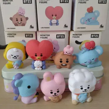 BT21 모니터 피규어 7개 세트
