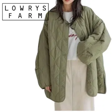 LOWRYS FARM 퀼팅 자켓 올리브 그린 미사용 새상품 택