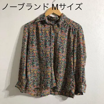 노브랜드 다색 플라워 프린트 셔츠 블라우스 M 사이즈