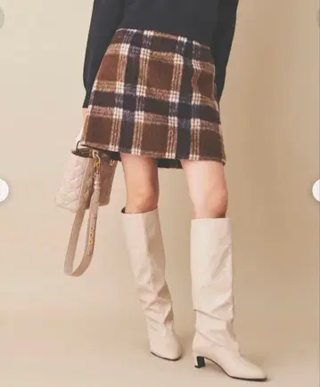 재기 체크 미니 스커트