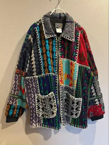 joujou 80's patchwork knit jaket