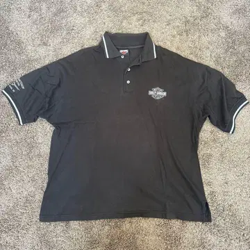 HARLEY-DAVIDSON 블랙 피케 셔츠 L 사이즈