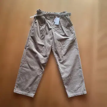 베이지 코듀로이 와이드 팬츠 L