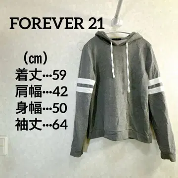 FOREVER 21 그레이 후드티 후드 부착 캐주얼 심플