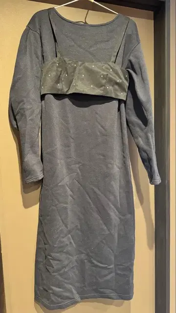 THE YON 네이비 긴팔 롱 원피스 별도 판매 뷔스티에 포함