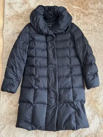 LE SOUK 루스쿠 다운 코트 미들 기장 히요쿠 옷깃 블랙 L