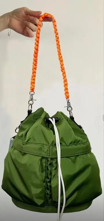 [cheek] 2WAY 코드 핸들 복조리 토트 숄더백