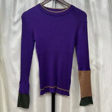 [ MERECHAL TERRE ] 컬러 리브 니트/2/퍼플