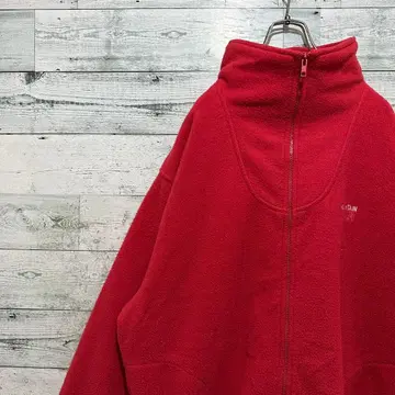 [최고의 컬러] 자수 원포인트 로고 빅 루즈 빈티지 플리스 블루종