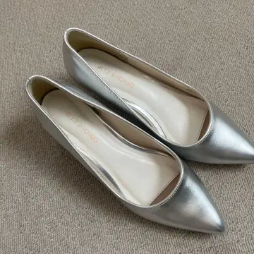 ORANGE CLIP 실버 스틸레토 펌프스 S