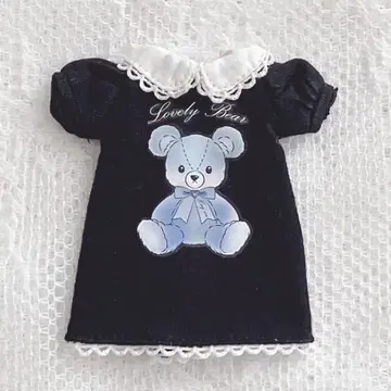 아존 1/12 피코P 곰돌이 티셔츠 원피스 블랙 블랙