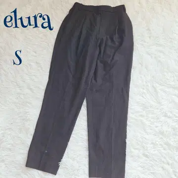 [엘르] 스트레치 허리밴딩 크롭 기장 이지 팬츠 S 무지 블랙