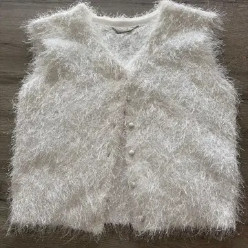 셀포드 플러피 니트 베스트 얀 샤기