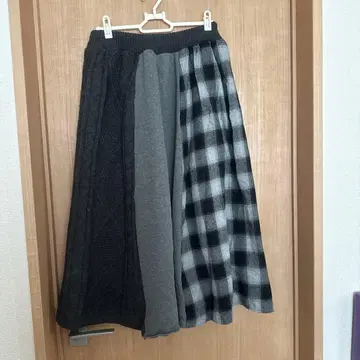 패치워크 롱 스커트