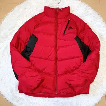 르꼬끄 스포르티브 다운 자켓 두툼함 방한 빨간색 골프 코트 L 사이즈