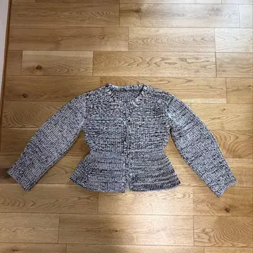 mystic 페플럼 니트 가디건