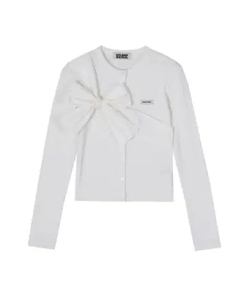 CRANK Ribbon Tide Knit Cardigan_White