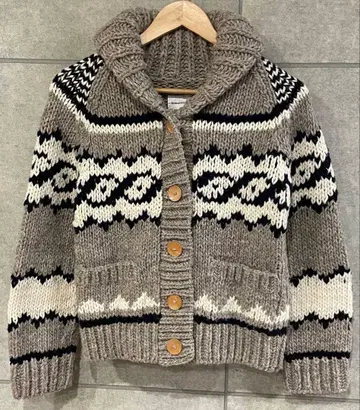 TODAYFUL 카우친 니트 스웨터 가디건 울 그레이 F