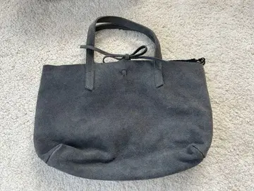 이탈리아제 그레이 스웨이드 토트백