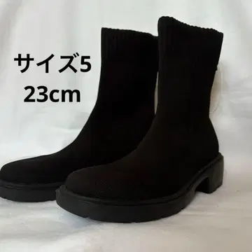 미사용 steppi 스테피 워셔블 발수 스트레치 부츠 힐 니트