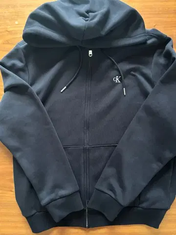 Calvin Klein 롱 슬리브 로고 플리스 지퍼 후드티