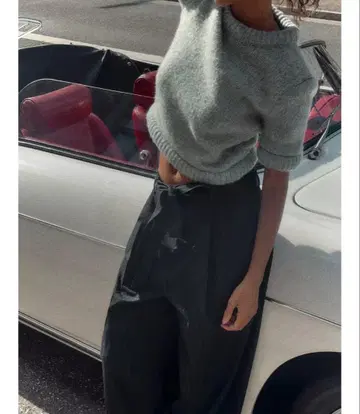 [ ZARA ] 숏 슬리브 니트 스웨터