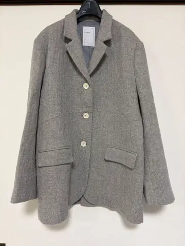 NOBLE 그레이 버튼 오버 사이즈 자켓