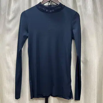 [ MERECHAL TERRE ] 리브 튤 레이어드 상의/2/네이비