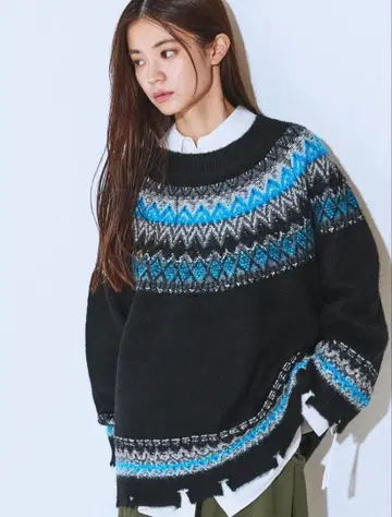 jeanasis 5G 컬러 페어아일 풀오버