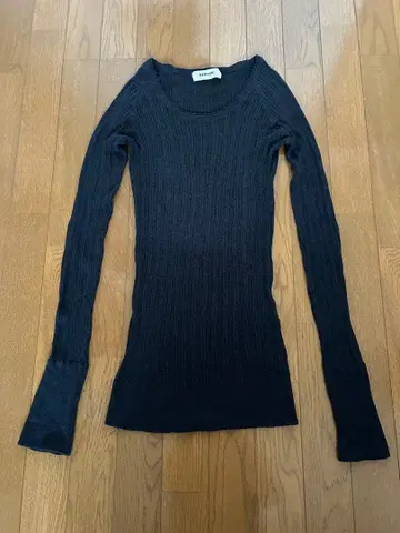 tumugu U넥 랜덤 리브 니트