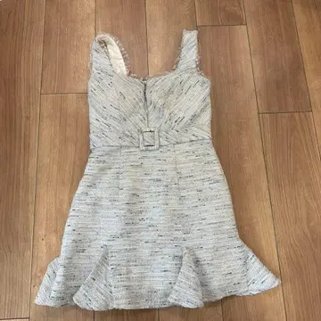 트위드풍 플레어 스커트 드레스 robedef le urs