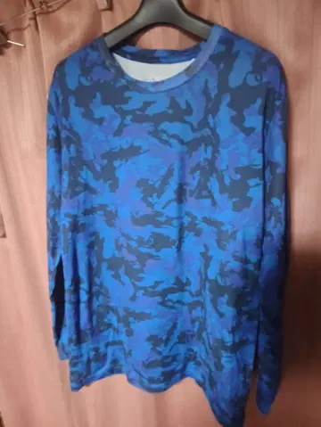 Mizuno 미즈노 블루 계열 카모플라쥬 긴팔 티셔츠