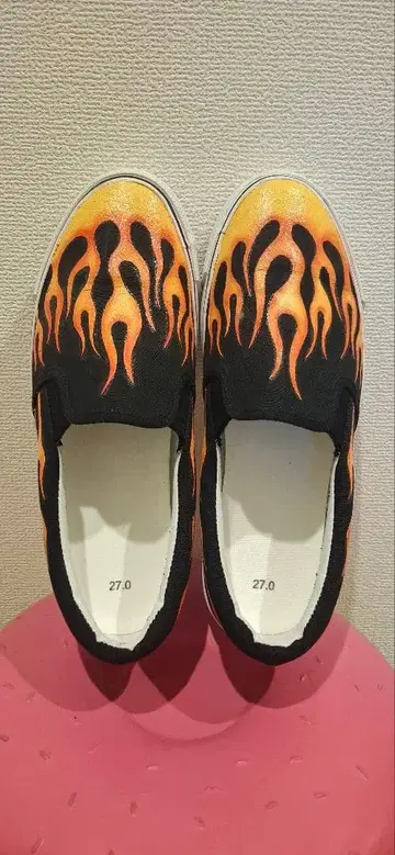 파이어 프레임 패턴 슬립온 27.0cm