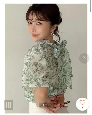 eimy istoire 벌룬 슬리브 백리본 블라우스