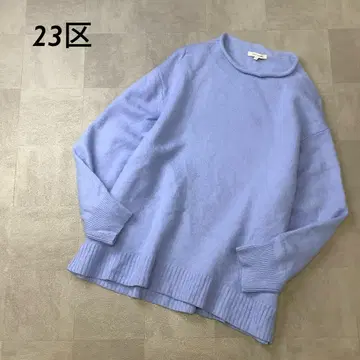 23구 MY STANDARD 캐시미어 블렌드 울 니트 라이트 블루