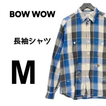 BOW WOW 긴팔 셔츠 M 사이즈 체크 무늬