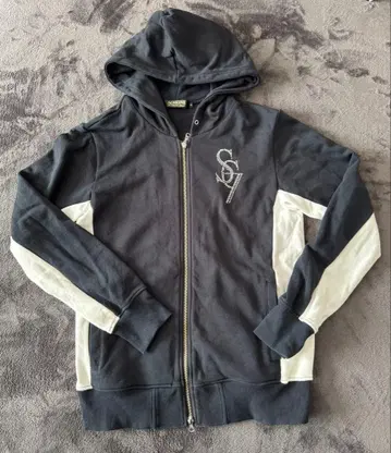 [ SCHEINE ] 샤이/후드티/블랙 화이트/46 ( L 사이즈 )